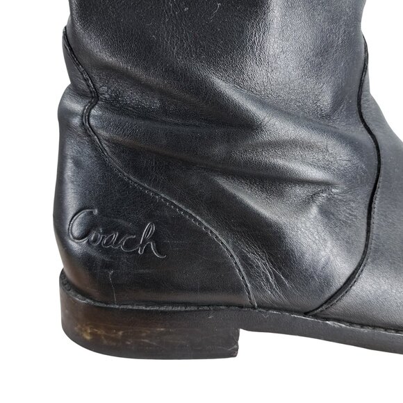 Coach Cheyenne Black Leather Over the Knee Riding Boots Size 9 B Classic - Picture 14 of 16
